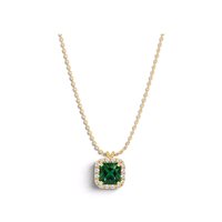 Halskette Casciola Gioielli Dame SMERALDO in Gelbgold Smeraldo COSM143